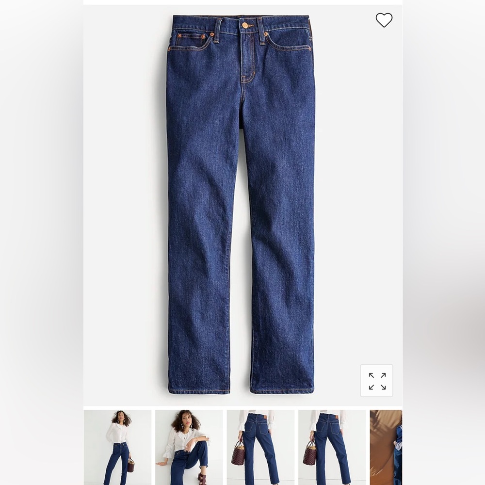 J Crew Hi-Rise 90’s Classic Straight Fit Jean in Rinse Wash, NWT
